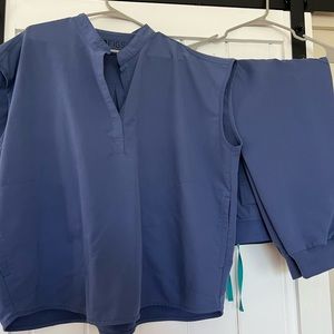 Figs scrub set blue. Oversized top xxl. Pants joggers xxl